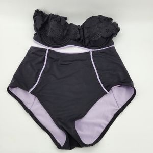 Adore me swimwear bikini set black M 34B